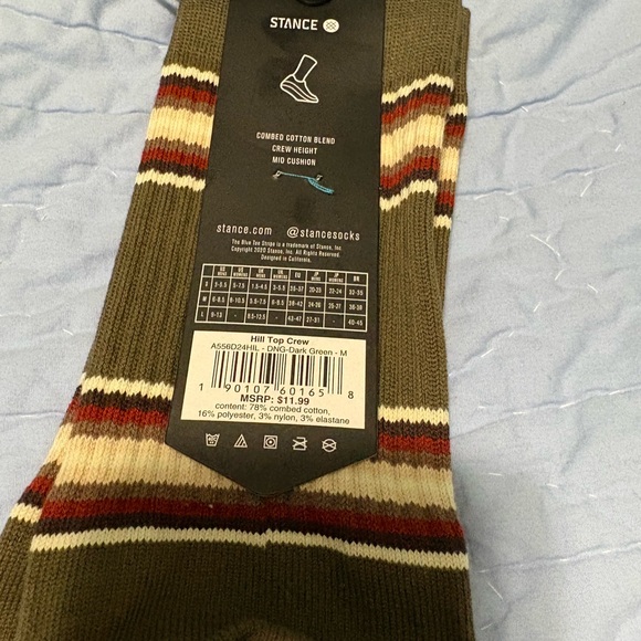 Stance Casual Socks - Brown, Cream, Red, Blue Stripes - Picture 5 of 7